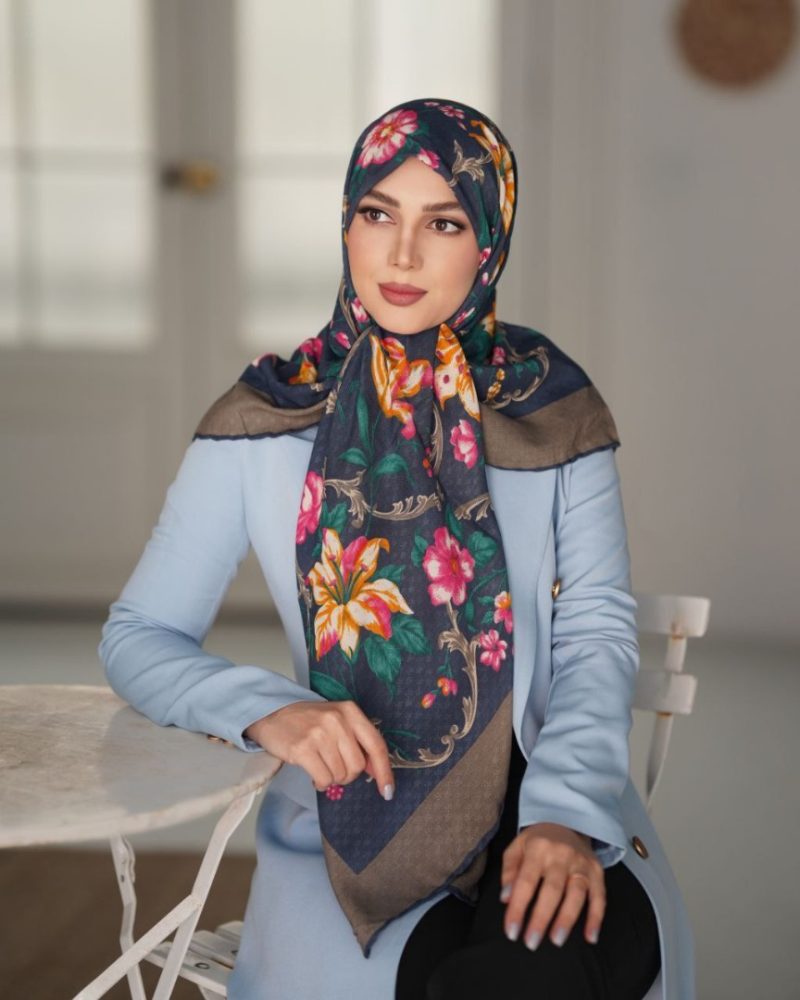 روسری رنگی طرح دار کد 6307 - Image 1