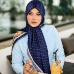 روسری رنگی طرح دار کد 6314