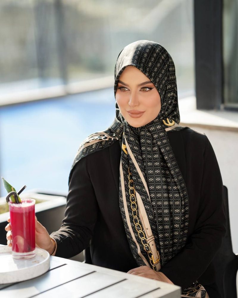 روسری رنگی طرح دار کد 6315 - Image 1