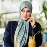 روسری رنگی طرح دار کد 6316