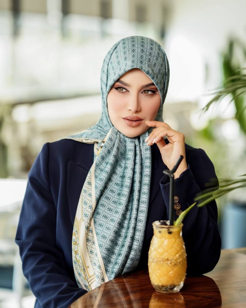 روسری رنگی طرح دار کد 6316 - Image 1