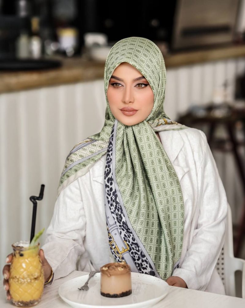 روسری رنگی طرح دار کد 6317 - Image 1