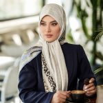 روسری رنگی طرح دار کد 6319