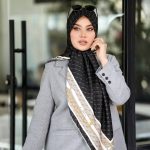 روسری رنگی طرح دار کد 6320