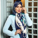 روسری رنگی طرح دار کد 6321