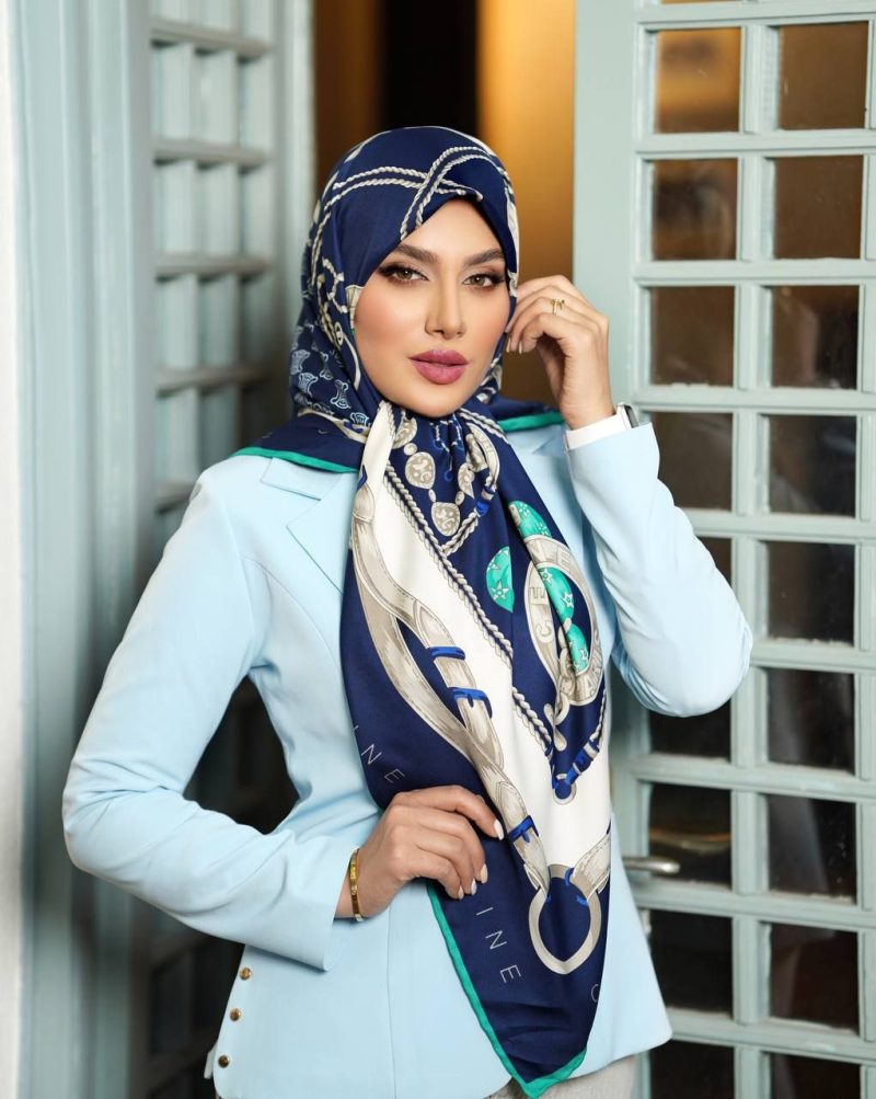 روسری رنگی طرح دار کد 6321 - Image 1