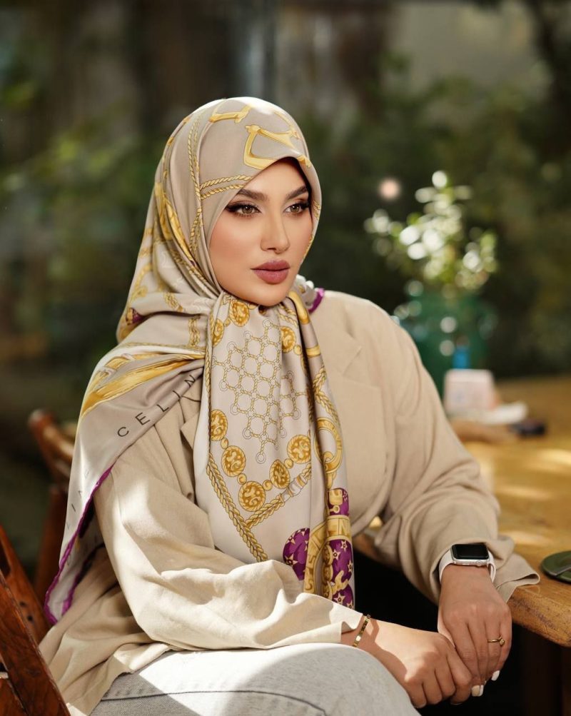 6322 روسری رنگی طرح دار کد 6322 - Image 1