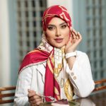روسری رنگی طرح دار کد 6323