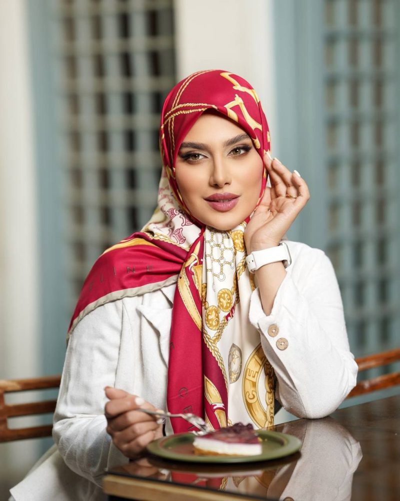 6323 روسری رنگی طرح دار کد 6323 - Image 1