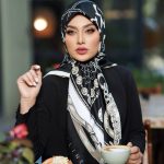 روسری رنگی طرح دار کد 6324