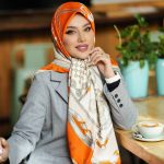 روسری رنگی طرح دار کد 6325