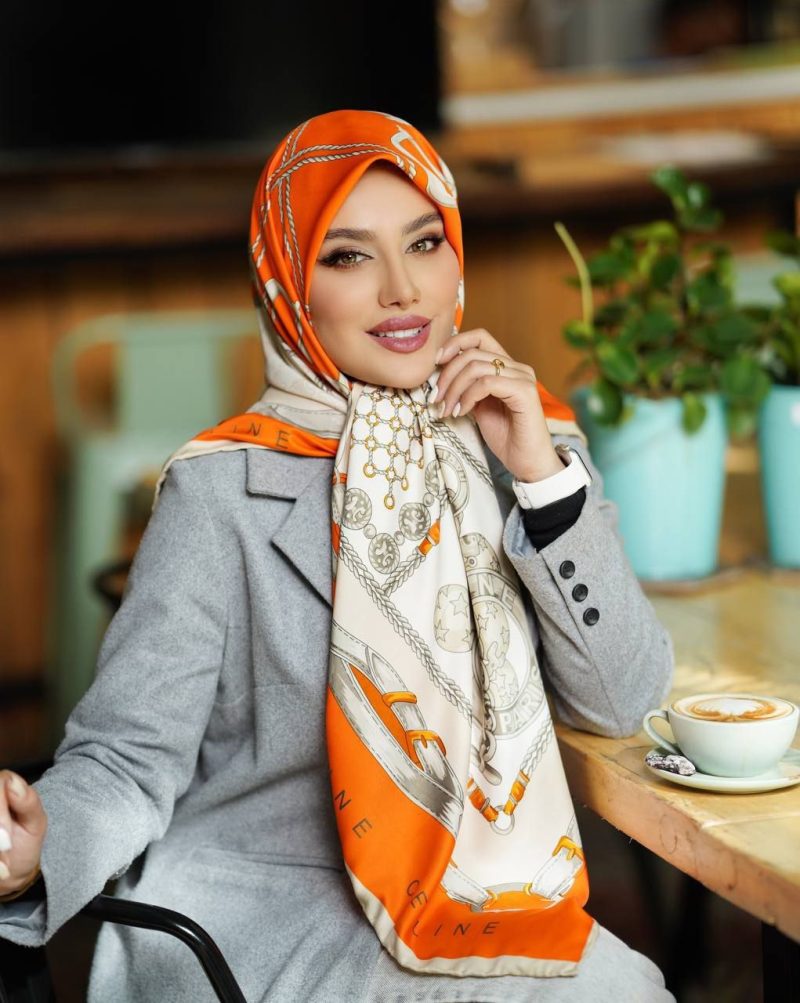 6325 روسری رنگی طرح دار کد 6325 - Image 1