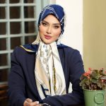 روسری رنگی طرح دار کد 6326
