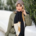 روسری رنگی طرح دار کد 6329