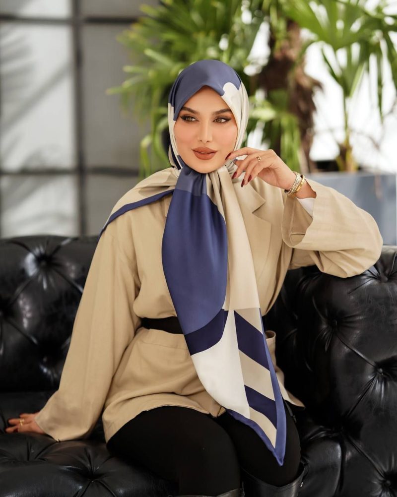 روسری رنگی طرح دار کد 6331 - Image 1