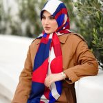 روسری رنگی طرح دار کد 6333