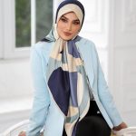 روسری رنگی طرح دار کد 6335