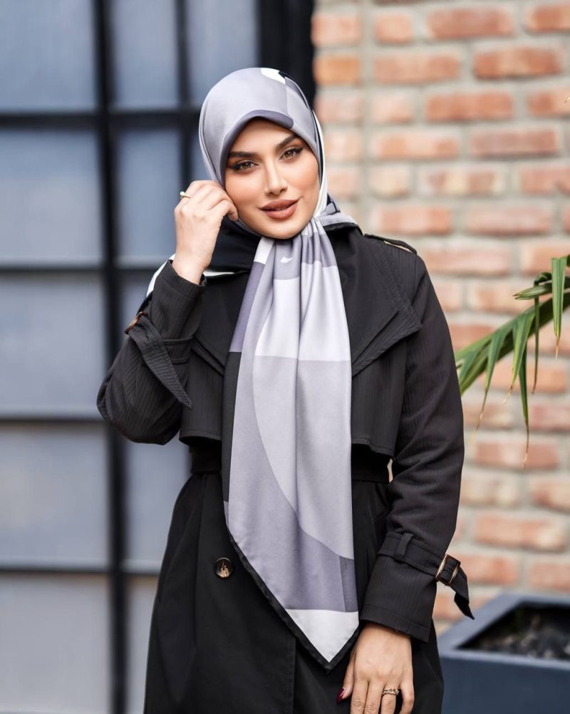 روسری رنگی طرح دار کد 6336 - Image 1