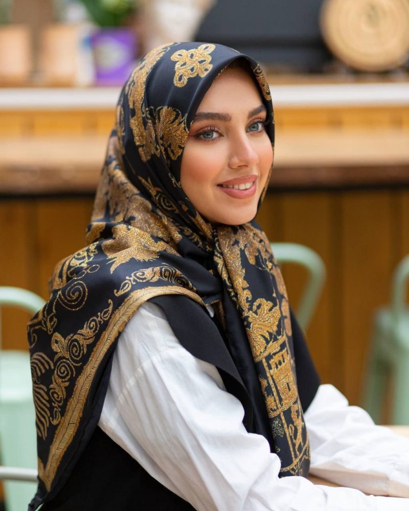 6337 روسری رنگی طرح دار کد 6337 - Image 1