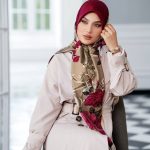 روسری رنگی طرح دار کد 6339