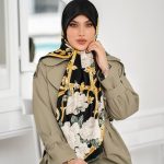 روسری رنگی طرح دار کد 6340