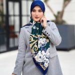 روسری رنگی طرح دار کد 6341