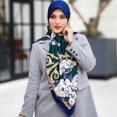 روسری رنگی طرح دار کد 6341