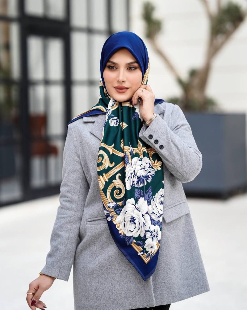 روسری رنگی طرح دار کد 6341 - Image 1