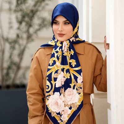 روسری رنگی طرح دار کد 6342