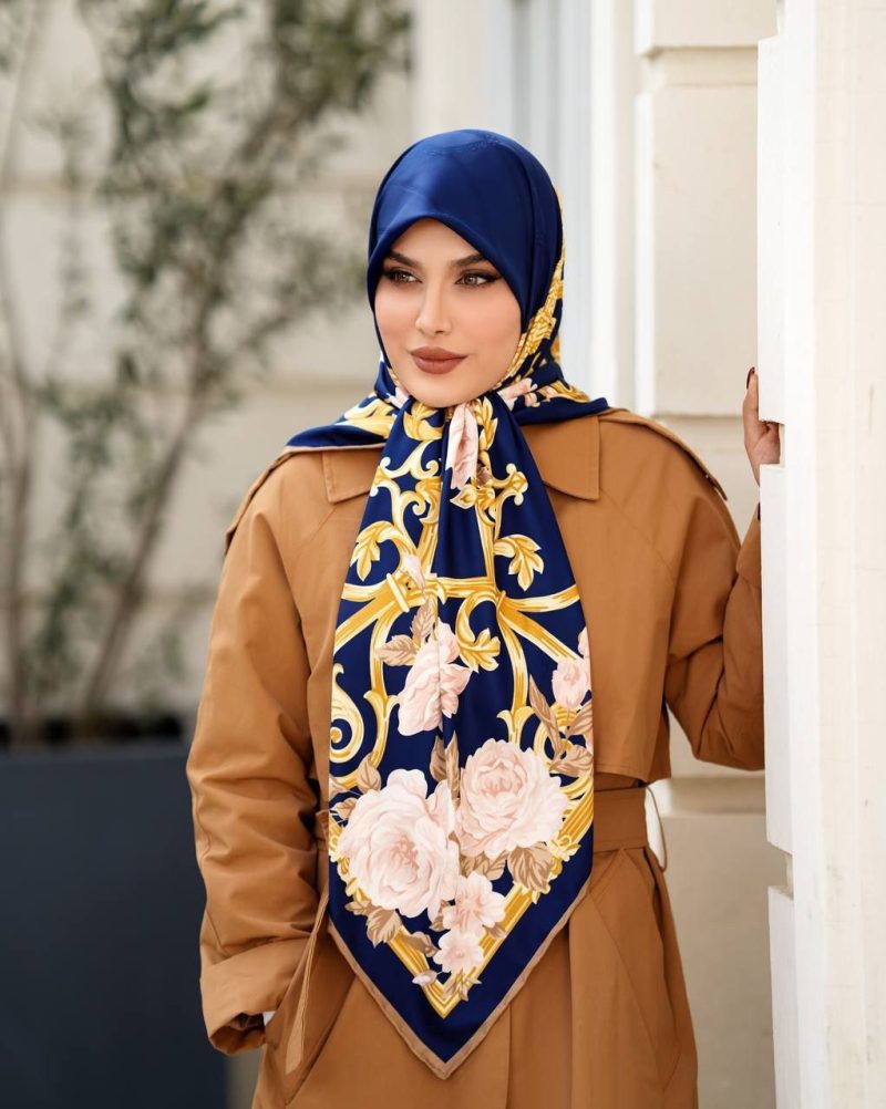 روسری رنگی طرح دار کد 6342 - Image 1