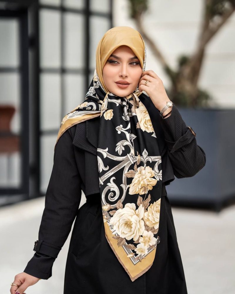 6343 روسری رنگی طرح دار کد 6343 - Image 1