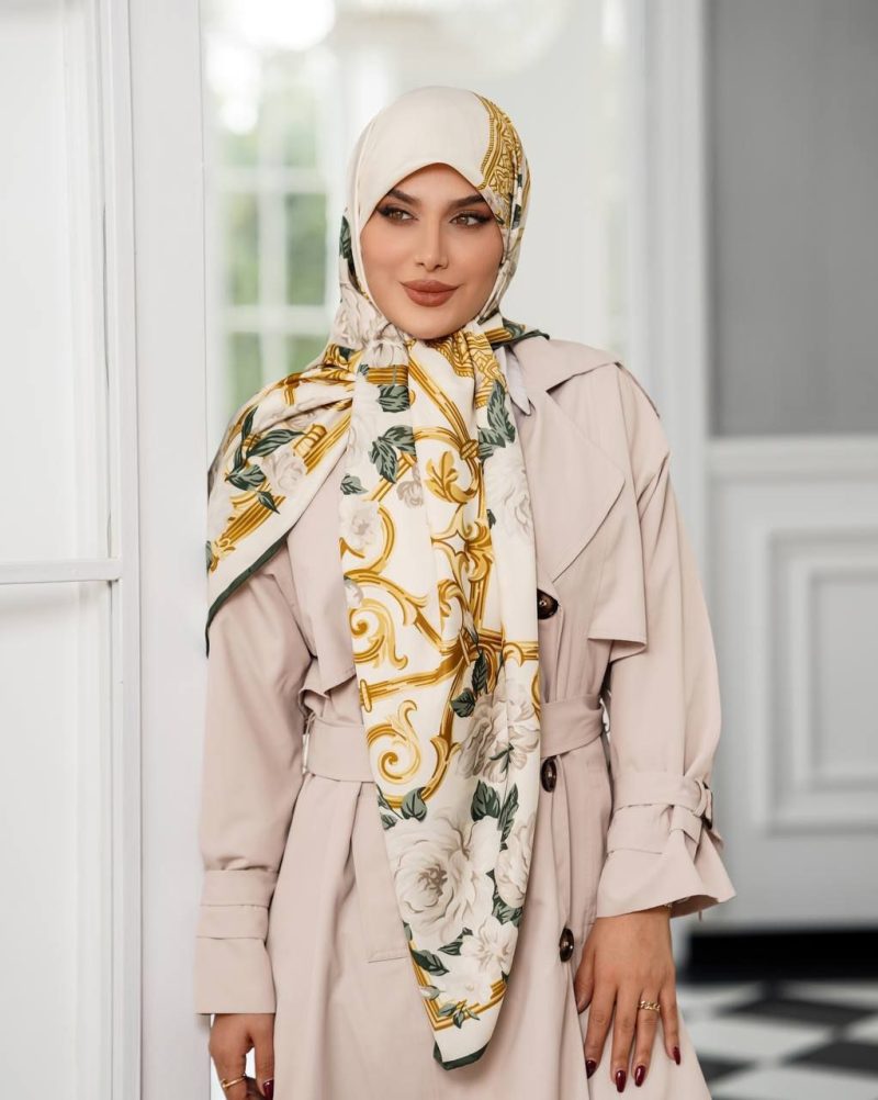 روسری رنگی طرح دار کد 6344 - Image 1