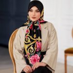 روسری رنگی طرح دار کد 6345