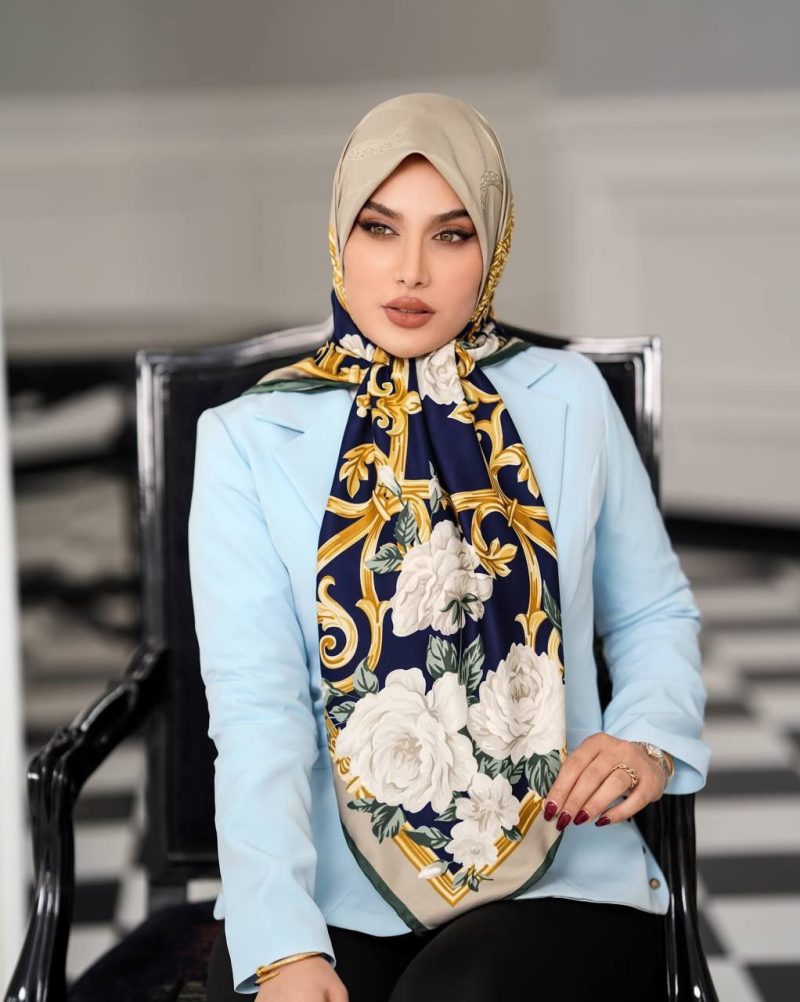 6346 روسری رنگی طرح دار کد 6346 - Image 1