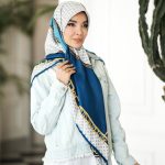 روسری رنگی طرح دار کد 6348