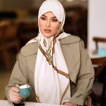 روسری رنگی طرح دار کد 6349