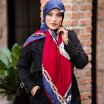 روسری رنگی طرح دار کد 6351