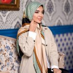 روسری رنگی طرح دار کد 6353