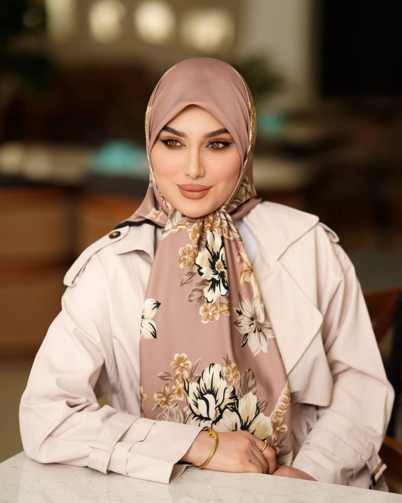 روسری رنگی طرح دار کد 6354 - Image 1