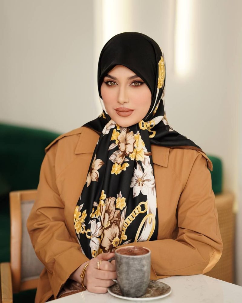 روسری رنگی طرح دار کد 6356 - Image 1