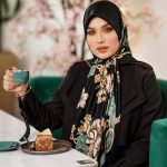 روسری رنگی طرح دار کد 6359