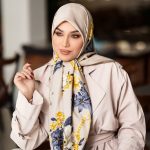 روسری رنگی طرح دار کد 6360