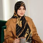 روسری رنگی طرح دار کد 6362