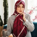 روسری رنگی طرح دار کد 6363