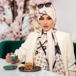 روسری رنگی طرح دار کد 6365
