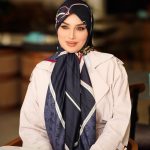 روسری رنگی طرح دار کد 6366