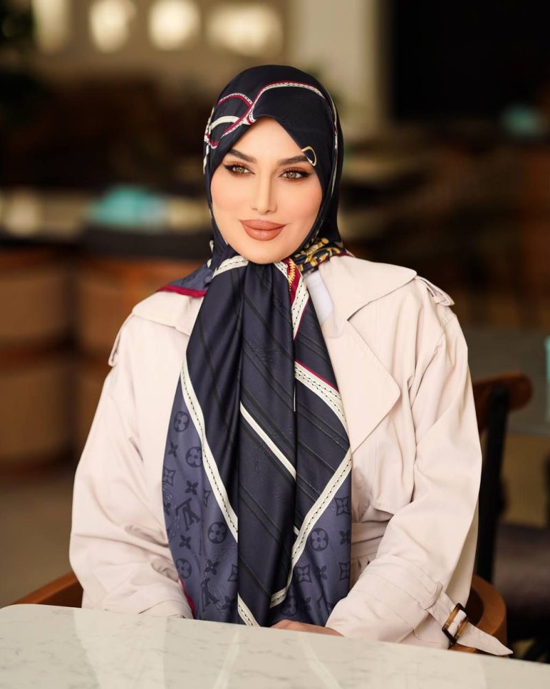 روسری رنگی طرح دار کد 6366 - Image 1