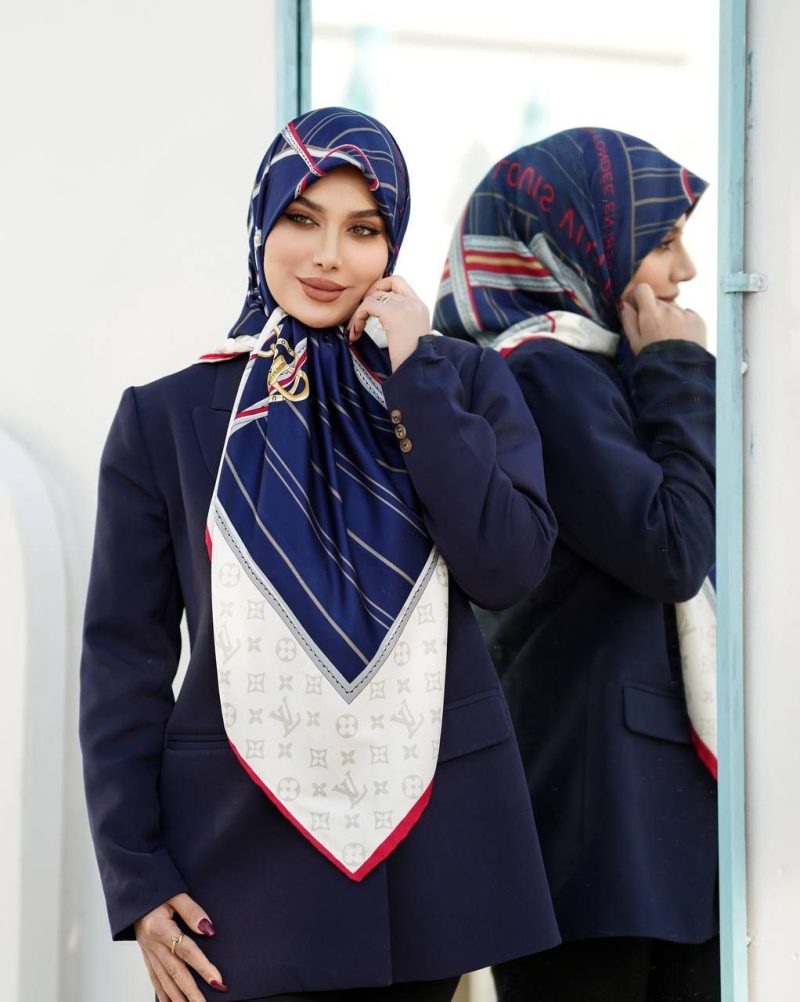 روسری رنگی طرح دار کد 6367 - Image 1