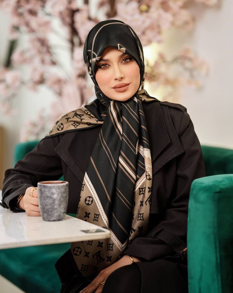 روسری رنگی طرح دار کد 6368 - Image 1