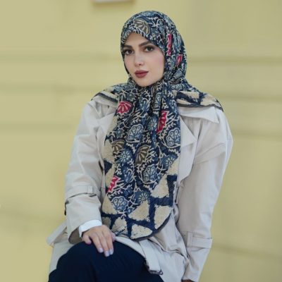 روسری رنگی طرح دار کد 6371